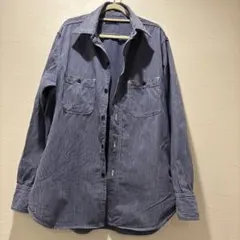レア 美品 45RPM ダークブルー 半袖デニムシャツ L - メルカリ