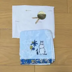 【新品未使用】ムーミン キャラクター 刺繍タオルハンカチ ギフト