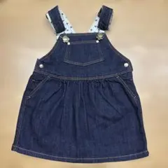 プチバトー　水通しのみ　デニムジャンパースカート6m/67cm