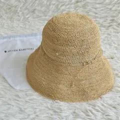 極美品✨ヘレンカミンスキー Provence10 麦わら帽子 天然ラフィア 袋