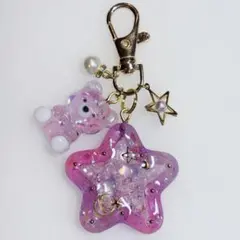 琥珀糖 メロピーチ色熊ちゃん ハンドメイド シャカシャカシェイカー