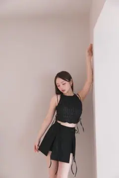 andmary アンドマリー tina ribbon tops ブラック - メルカリ
