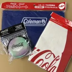 コカ・コーラ Coleman フェルトトート 限定コインケース レジャーシート