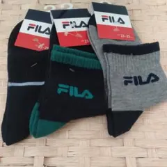 FILA　 ショートソックス 23~25cm 3色セット