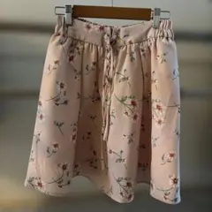花柄ピンクフレアスカート M