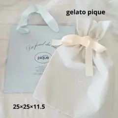 【未使用】ジェラピケ ショッパー 紙袋 水色 ラッピング袋