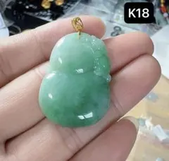14kブッダペンダント 翡翠 仏陀 布袋様 JADE BUDDAH ペンダント - メルカリ