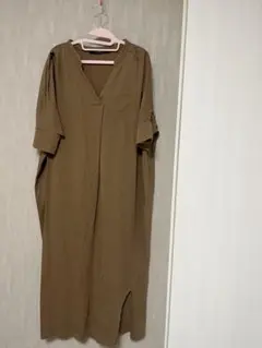 VECA VECA ブラウン シャツワンピース 半袖