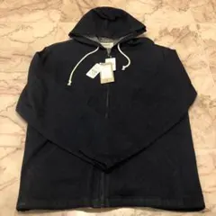 NAVY デニムマリンフード付きジップアップパーカー　L タグ付き新品