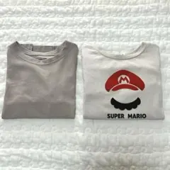 ロンT2枚セット　110 グローバルワーク　BREEZE マリオ