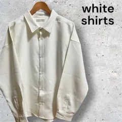 シャツ　ホワイト　白シャツ　ワイシャツ　古着