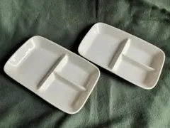 ❤︎【未使用】陶器製 仕切り皿 2枚セット ❤︎