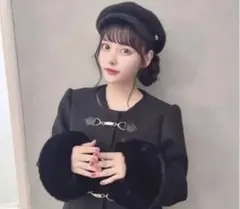 evelyn ビットAラインコート ブラック