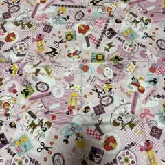 PUSH PIN × KOKKA 綿プリント生地　110×50