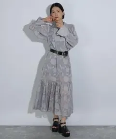 HARE シアージャガードスタンドワンピース