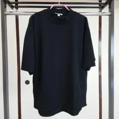 LACOSTE 5分袖モックネックサマーニットTシャツ XS/SS (大きめ)
