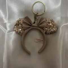 【Disney】カチューシャキーホルダー ミニーシルバー