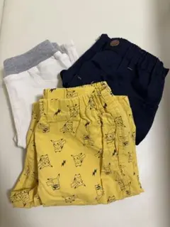ポケモン柄 無地 3点セット ショートパンツセット