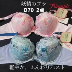 サイズD70 トリンプ　妖精のブラ530 ブラジャー　2点のサムネイル