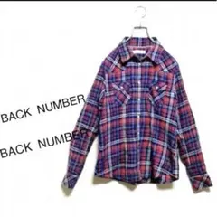 BACK NUMBER チェックネルシャツ　Lサイズ