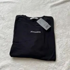 シンプルロゴ　五分袖オーバーサイズTシャツ　 ブラック　黒のサムネイル