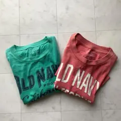 【2枚セット売り】希少　OLDNAVY オールドネイビー　Tシャツ ロゴTのサムネイル