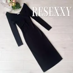 RESEXXY フロントクロスニットワンピース リブニットワンピース