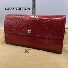 ✨美品✨ルイビトン　ヴェルニ　ポルトフォイユサラ　エナメル　長財布 レッド