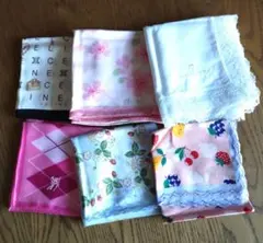 【未使用品】ブランドハンカチセット フルーツ柄 花柄 6枚