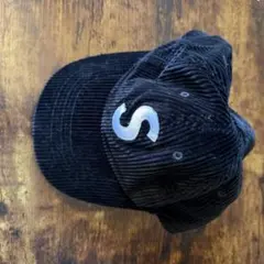 Supreme ブラック コーデュロイキャップ