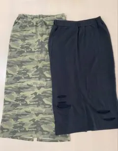 ANAP アナップ タイトスカート 迷彩 ブラック セット