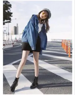 GRL デニムジャケット レースアップ オーバーサイズ ちぃぽぽ