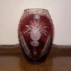 Gusev Crystal Factory レッドクリスタル 花瓶 - メルカリ