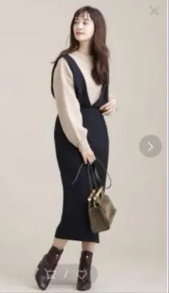 ナノ・ユニバース NANO universe 2WAYラップジャンパースカート