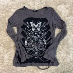 PEACE NOW カットアウト長袖Tシャツ グレーのサムネイル