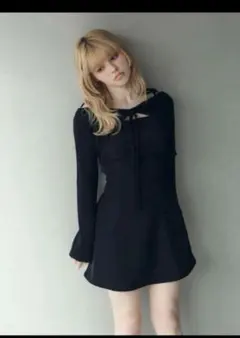 ANDMARY Lamia knit set mini dress ブラック Lamia knit set mini dress