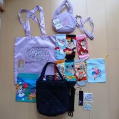 10点【ディズニー バンビ❤︎腕時計・小物入】【クラムクリーム 巾着袋