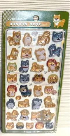 クーリア　和柄・ボンボンドロップシール 柴犬