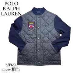ポロラルフローレン キルティング ジャケット 袖切り替え 刺繍 ネイビー 140