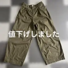 camel roadキャメルロードのワイドパンツ　カーキ色