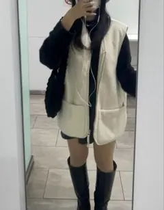 H&M ムートンボアベストジレ