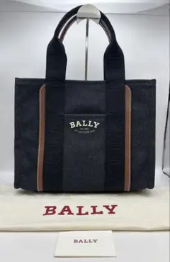極美品】 BALLY バリー トートバッグ キャンバス ブラック ブラウン