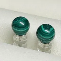 マラカイトピアス 天然孔雀石 直結 アパワーストーン シルバー グリーン　セール