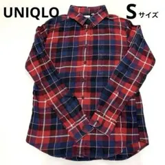 UNIQLO 赤✖️紺色チェック柄ネルシャツ Sサイズ