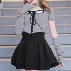 ♡ミシェルマカロン チョーカーニットトップス xs