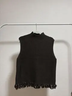 niko and ... ダークブラウン ニットベスト