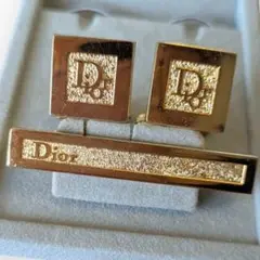 【クリスチャンディオール】Dior ネクタイピン カフス セット ゴールド