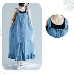 夏秋 可愛いマキシ丈ワンピース お呼ばれ レディ 着痩せ 大きいサイズ体型カ