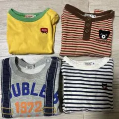 ミキハウス　ダブルビー　90サイズ　長袖　トレーナー　ロンT 男の子　ロゴ　車