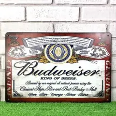 62番】バドワイザーBudweiser バー カフェ アメリカン雑貨 ブリキ看板